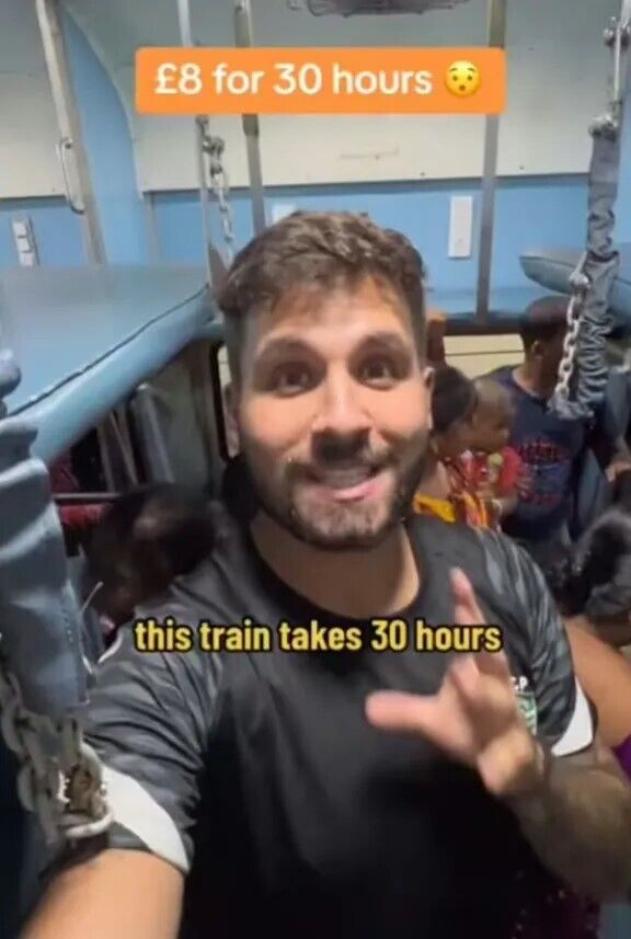 Блогер показал 30-часовое путешествие по индийскому поезду, которое стоит копейки