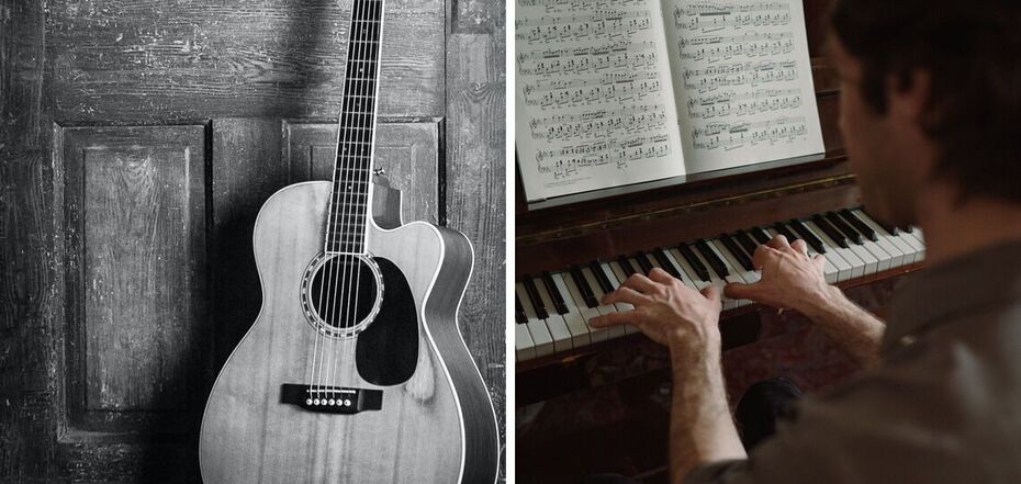 Сравнение обучения игре на фортепиано и гитаре