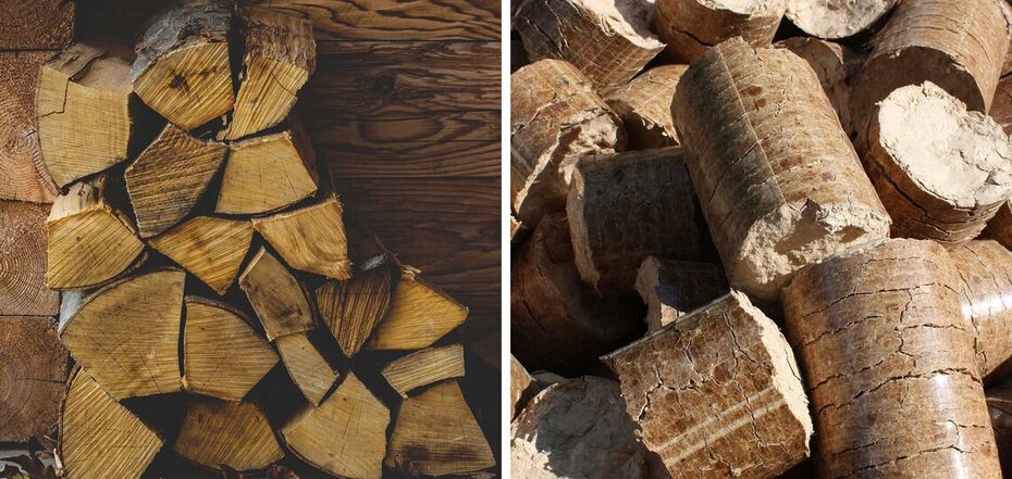 Сравнение брикетов и дров