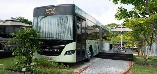 В Сингапуре открывается роскошная гостиница, созданная из старых общественных автобусов