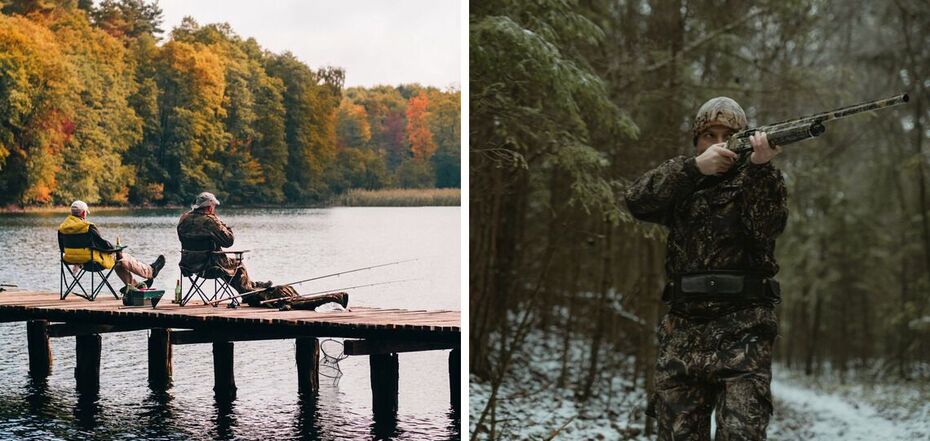 Сравнение охоты и рыбалки