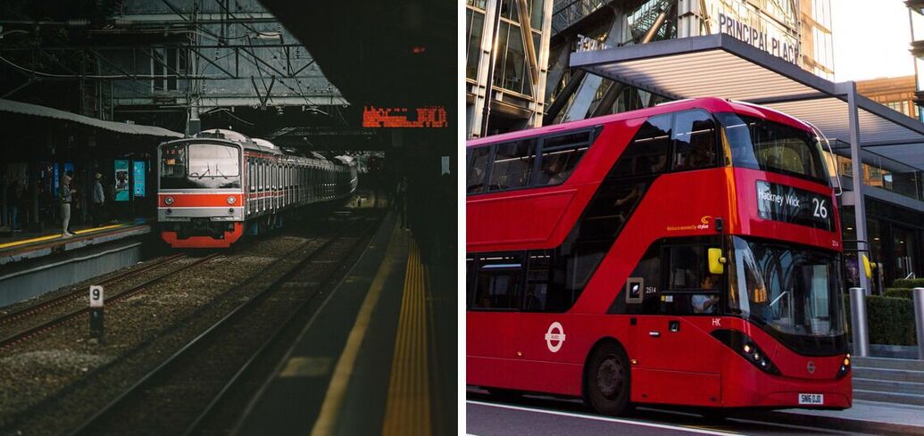 Сравнение поездок поездом и автобусом