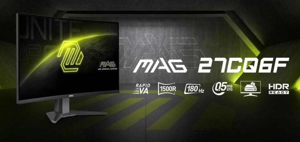 Компания MSI представляет последнюю новинку в серии игровых мониторов MAG – MSI MAG 27CQ6F